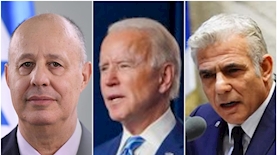 לפיד ביידן והנגבי, צילום: יחצ טוויטר והכנסת